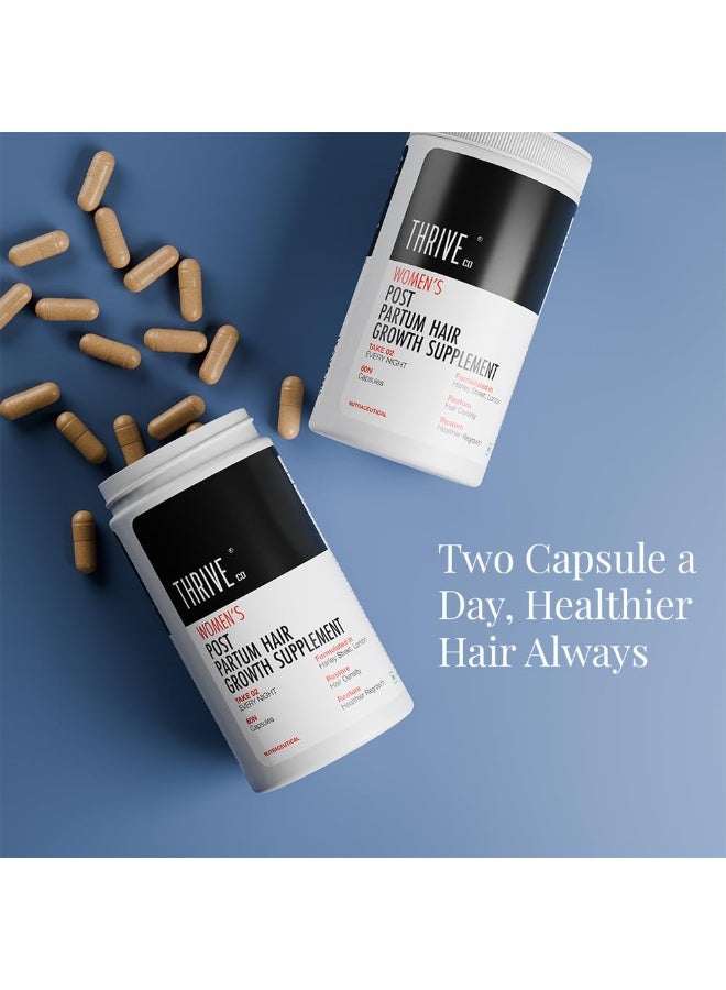 ThriveCo Women’s Postpartum Hair Growth Supplement | Breastfeeding-Safe | Promotes Stronger Hair and Healthier Scalp | 100% Drug free | Infused with Natural Extracts and Biotin | Post pregnancy multi vitamins to reduce hair fall | 60 Capsules - Image 2